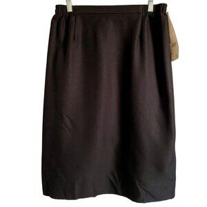 Frayne Fashions Polyester Black Straight Skirt Women's Size 14 NEW NWT